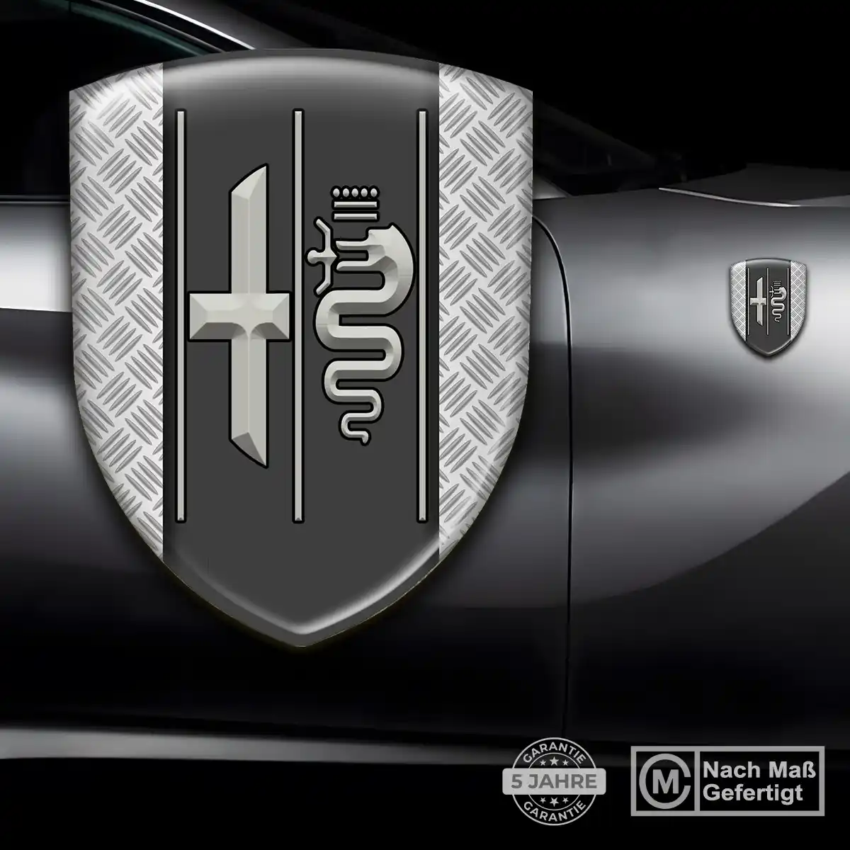 Alfa Romeo Silikon Aufkleber Wappen Premium-Edition