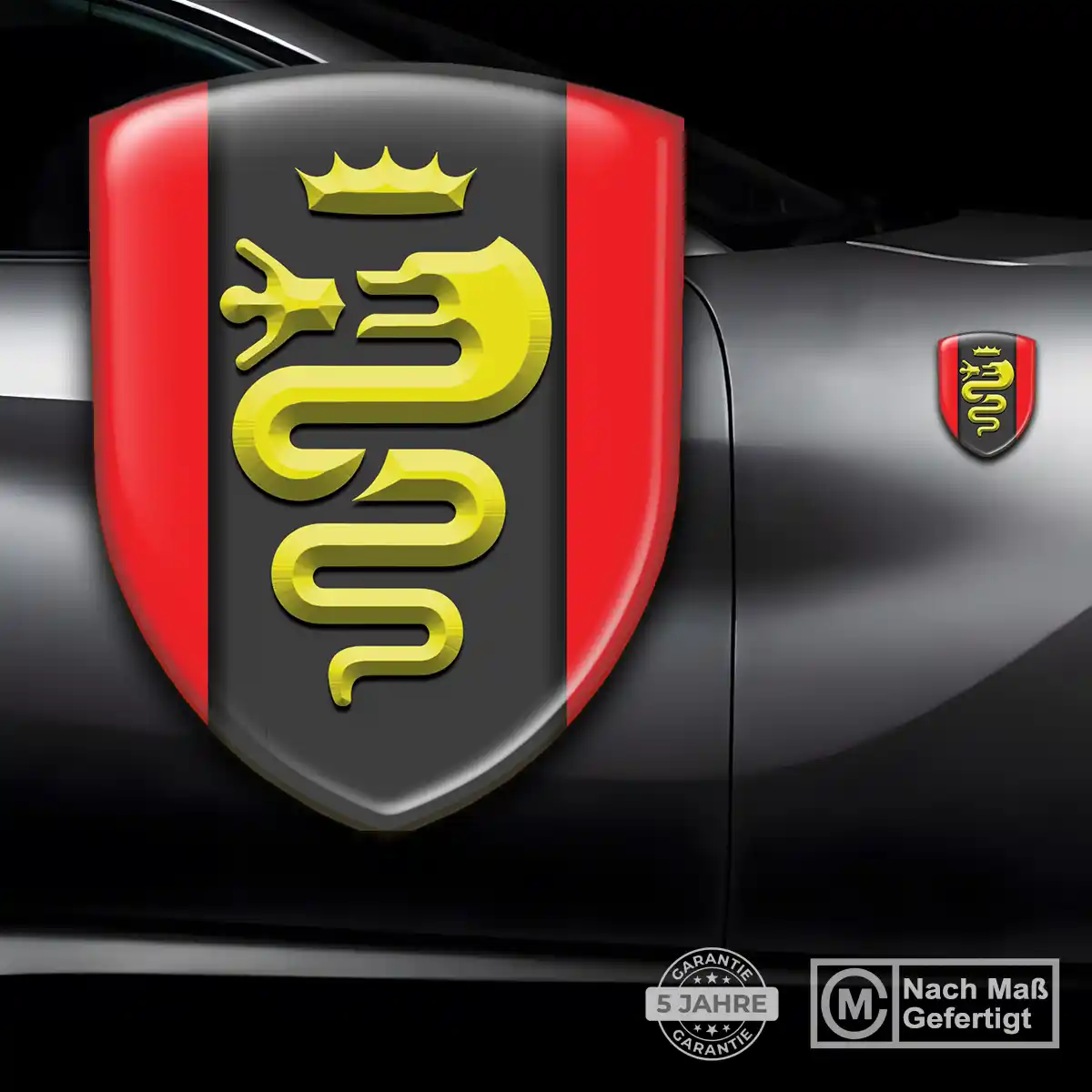Alfa Romeo Silikon Aufkleber Wappen Stilvolles Design