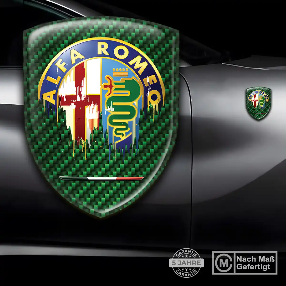 Alfa Romeo Wappen Aufkleber Auto Hochwertiges Harz