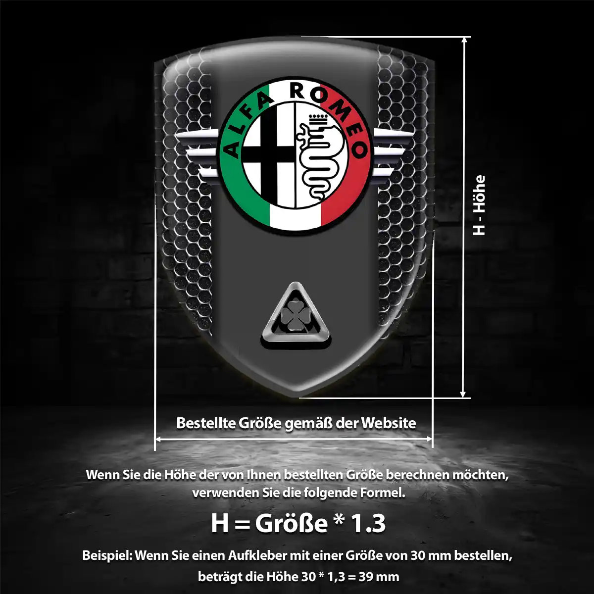 Alfa Romeo Wappen Aufkleber Auto Premiumqualität