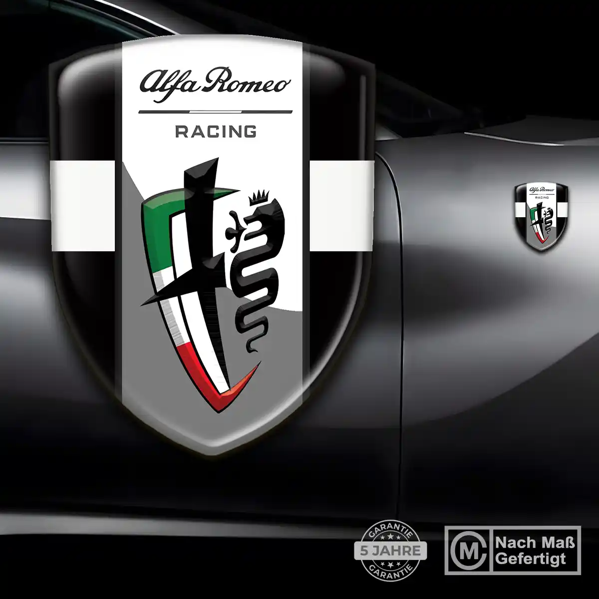 Alfa Romeo Wappen Aufkleber Emblem Auto Hochwertiges Harz