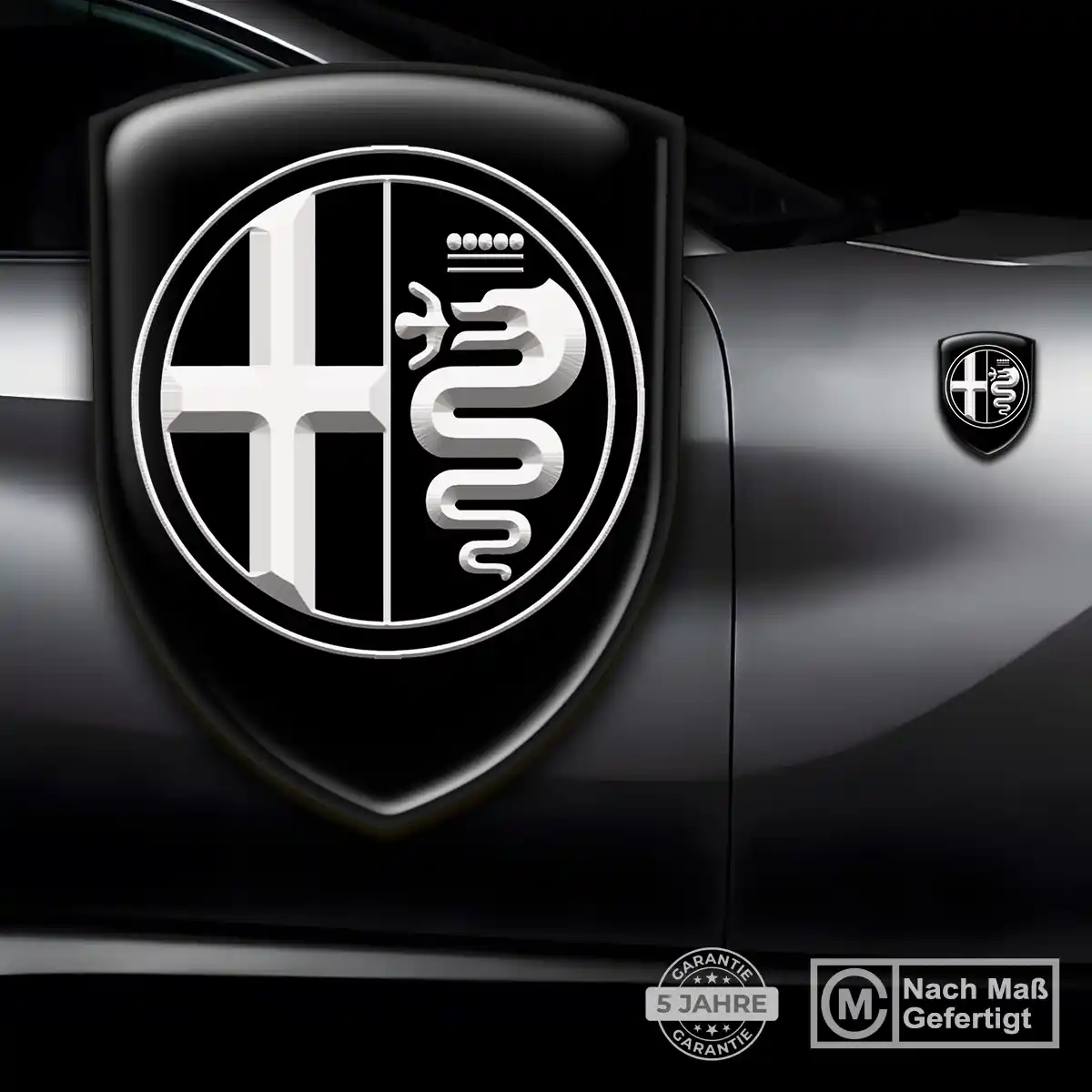 Alfa Romeo Wappen Aufkleber Emblem Auto Premium-Edition