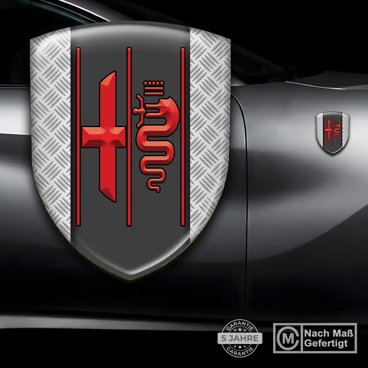 Alfa Romeo Wappen Aufkleber Emblem Hochwertiges Harz