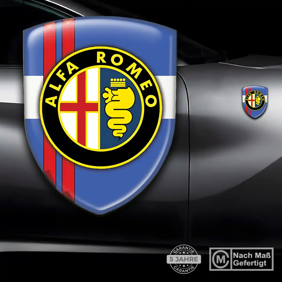 Alfa Romeo Wappen Aufkleber Emblem Premium-Edition