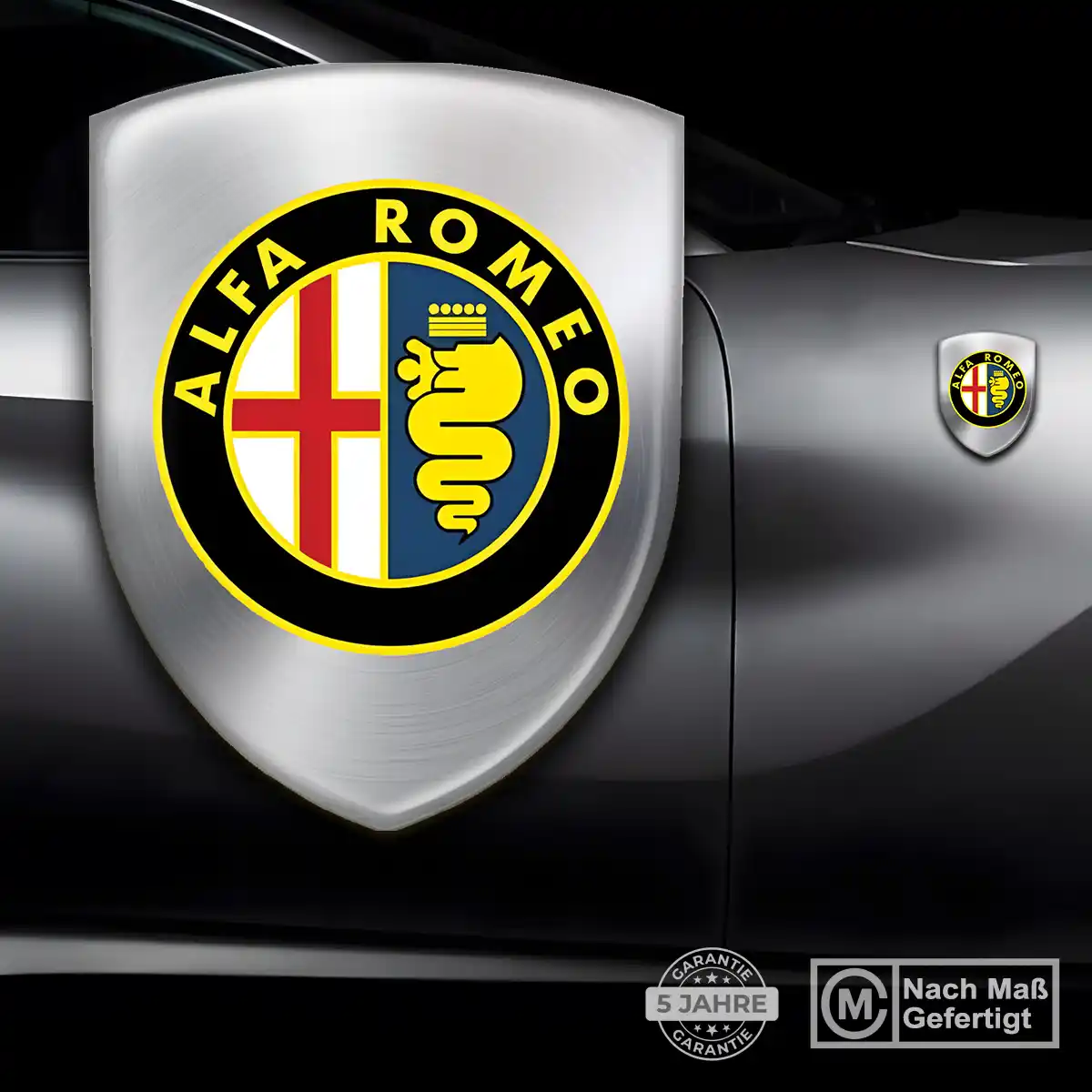 Alfa Romeo Wappen Aufkleber Emblem Stilvolles Design