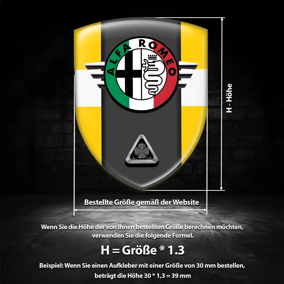 Alfa Romeo Wappen Aufkleber Limitierte Auflage