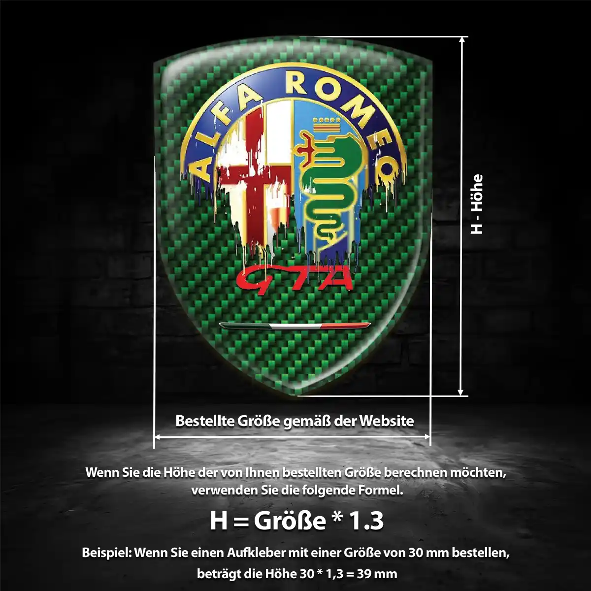 Alfa Romeo Wappen Emblem Aufkleber Auto Hohe Qualität