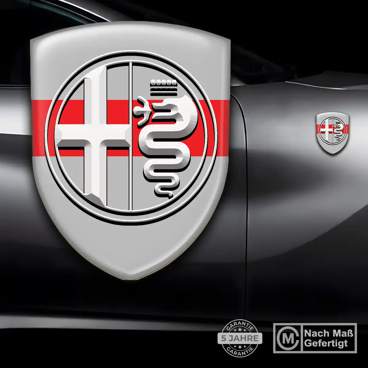 Alfa Romeo Wappen Emblem Aufkleber Auto Luxus-Edition