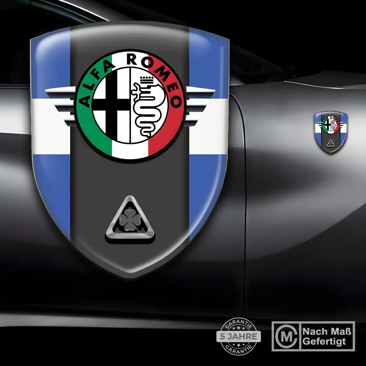 Alfa Romeo Wappen Emblem Aufkleber Auto Premium-Edition