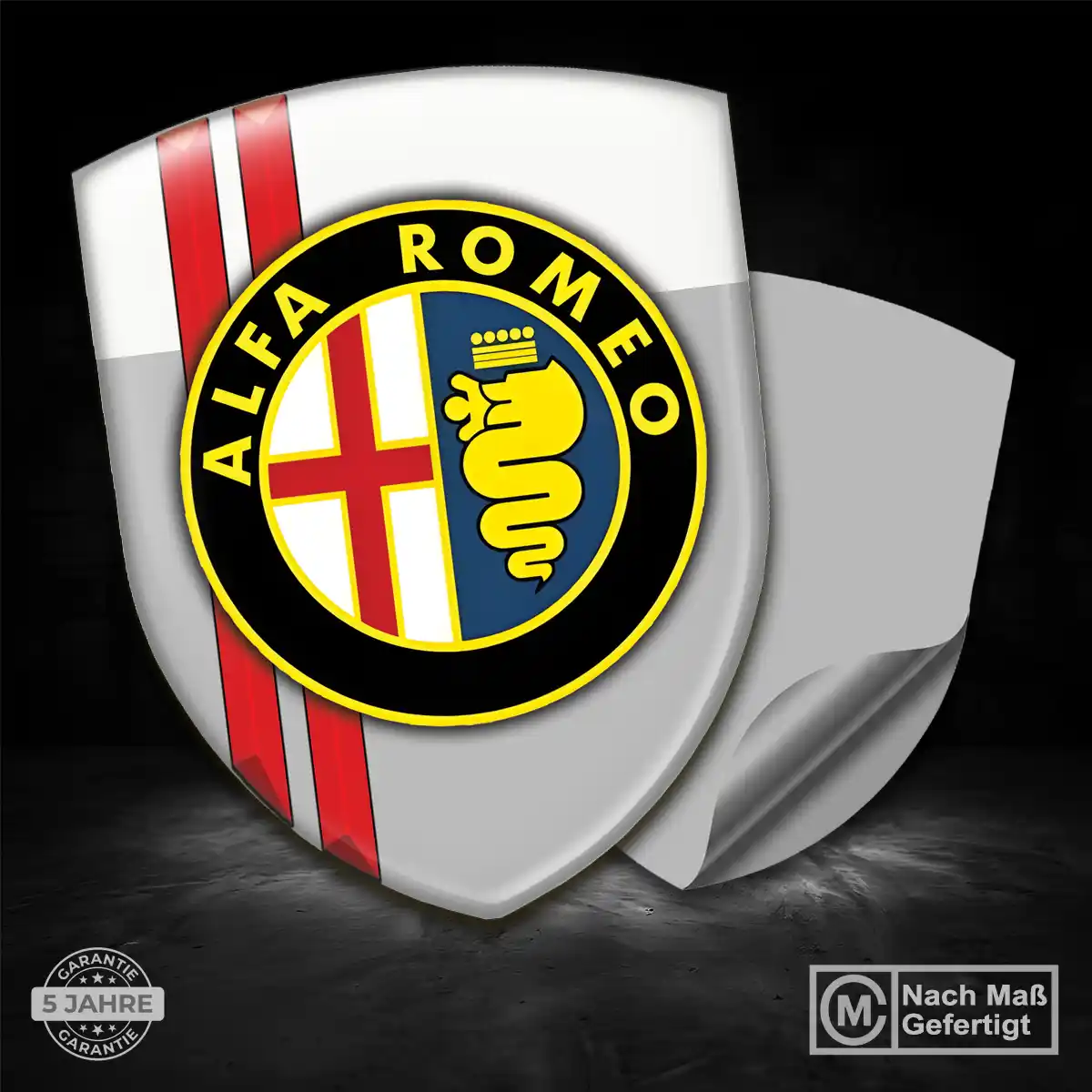Alfa Romeo Wappen Emblem Aufkleber Interieurdesign