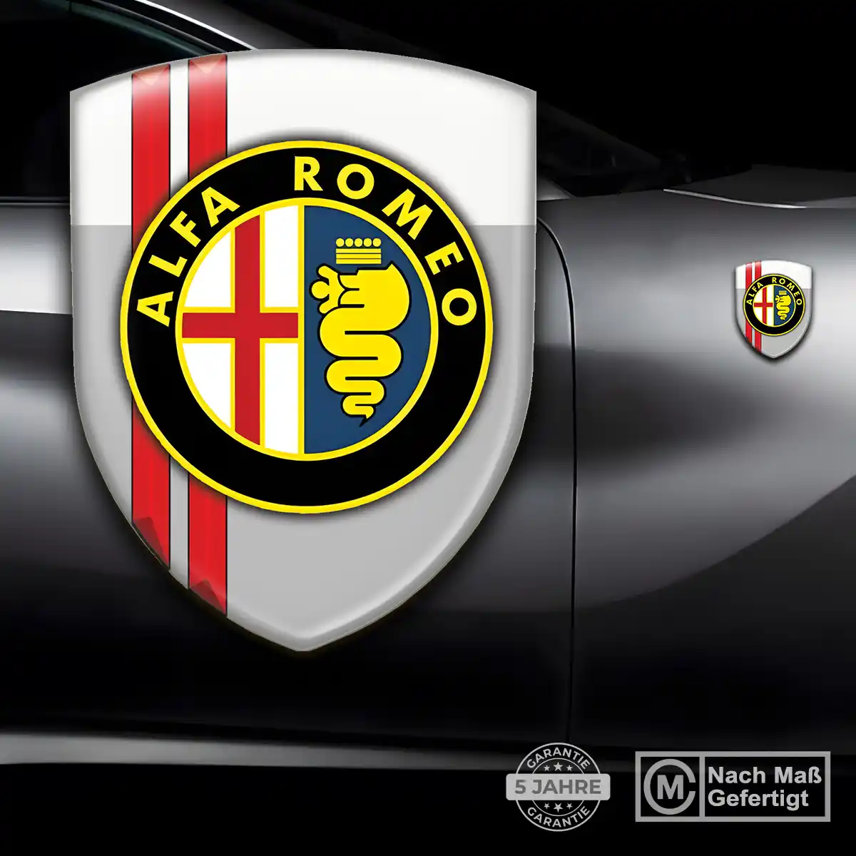 Alfa Romeo Wappen Emblem Aufkleber Interieurdesign