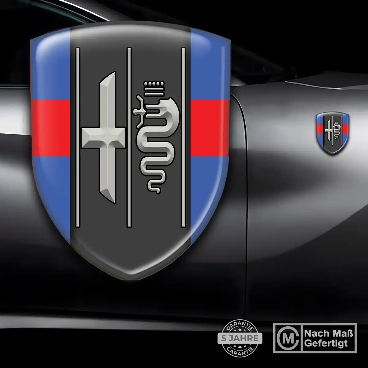 Alfa Romeo Wappen Emblem Aufkleber Premium-Edition