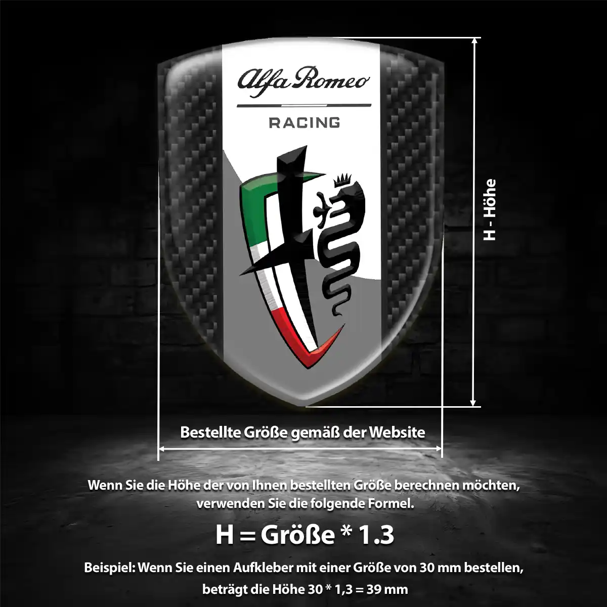 Alfa Romeo Wappen Emblem Aufkleber Stilvolles Design
