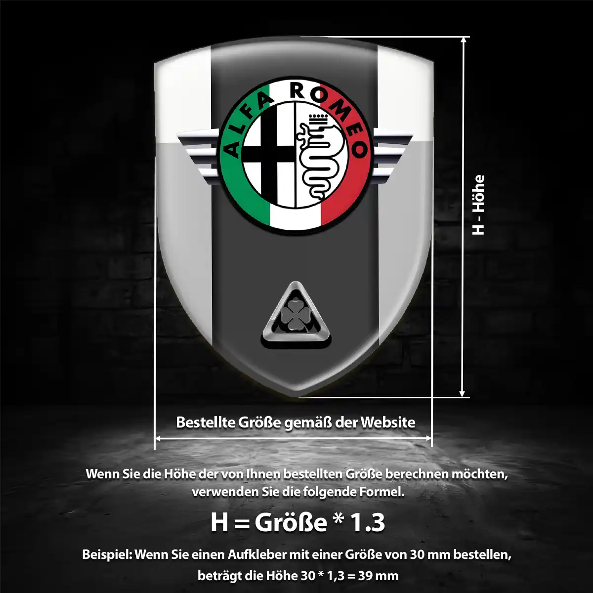 Alfa Romeo Wappen Emblem Hochwertiges Harz