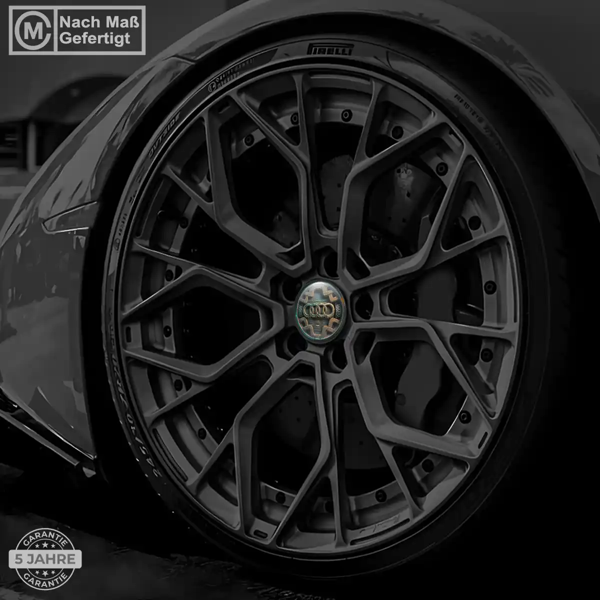 Audi Radmitte Aufkleber Nabendeckel Premium-Edition