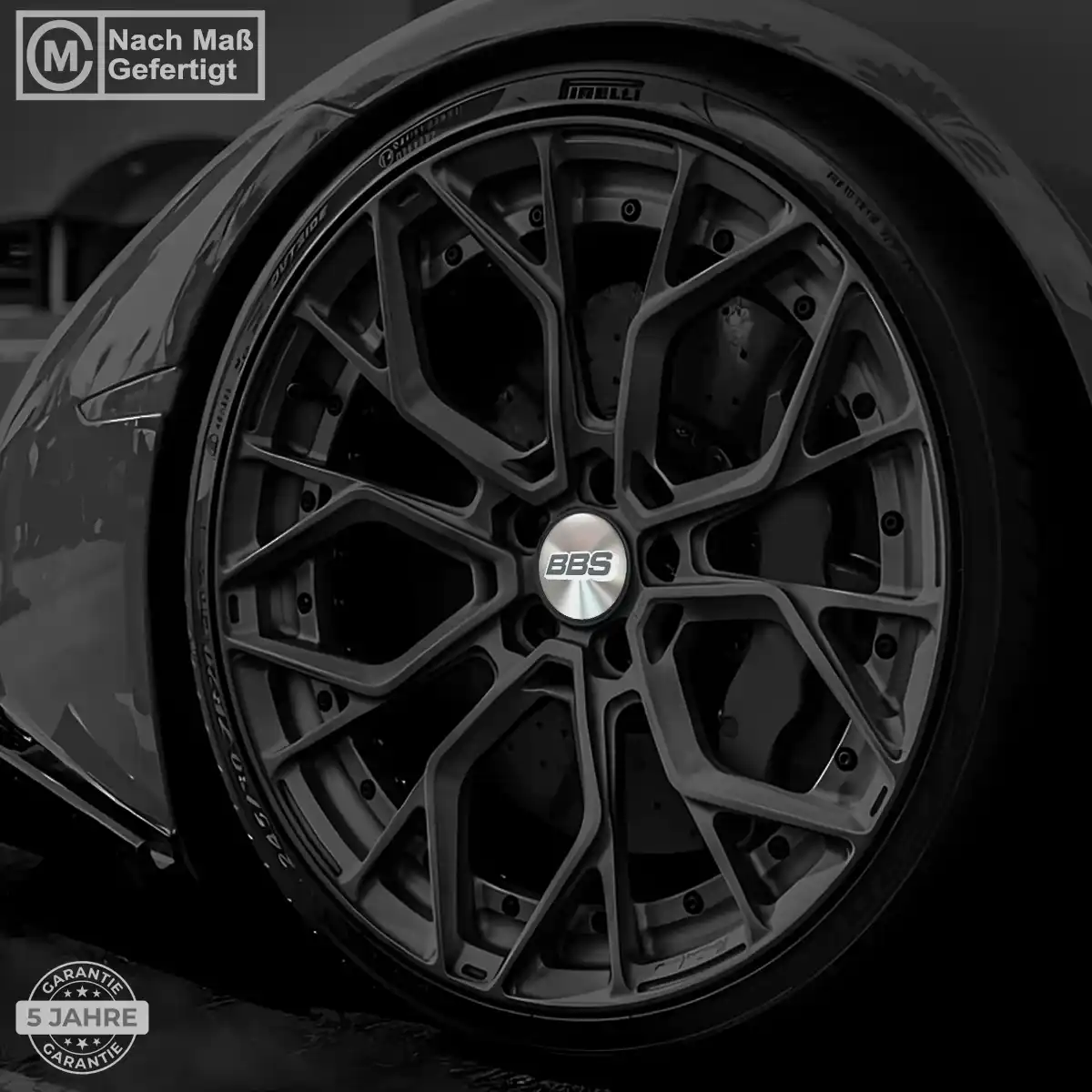 BBS Nabenkappen Aufkleber Tuningfahrzeug
