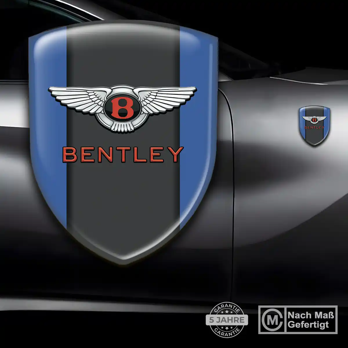 Bentley 3D Gel Aufkleber Auto Edles Design