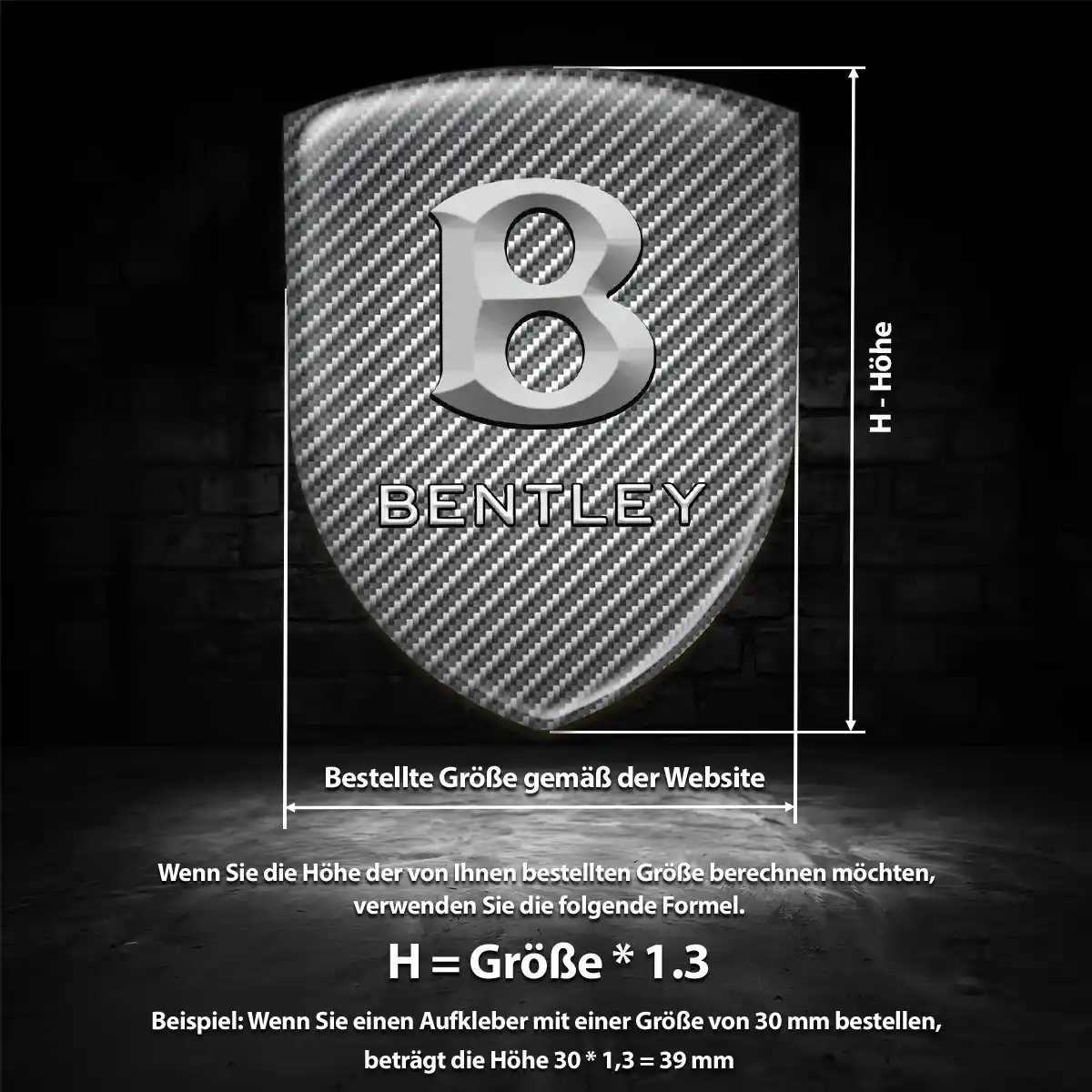 Bentley 3D Gel Aufkleber Auto Premiumqualität