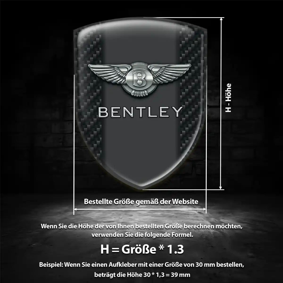 Bentley 3D Gel Aufkleber Auto Spitzenqualität