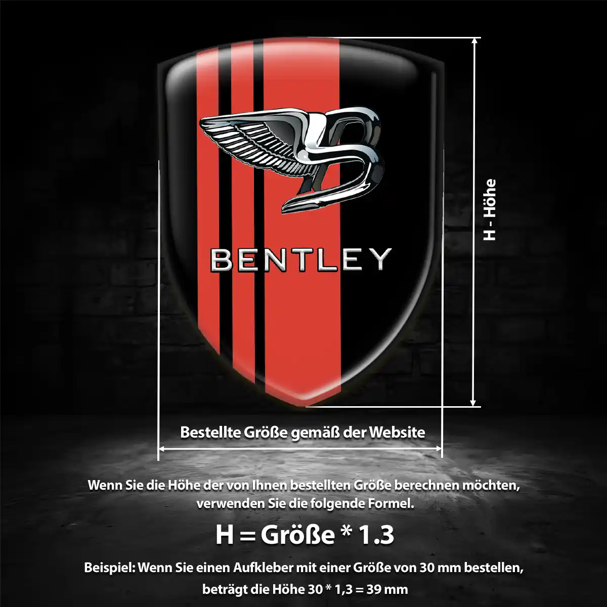 Bentley 3D Gel Aufkleber Emblem Auto Erstklassige Qualität