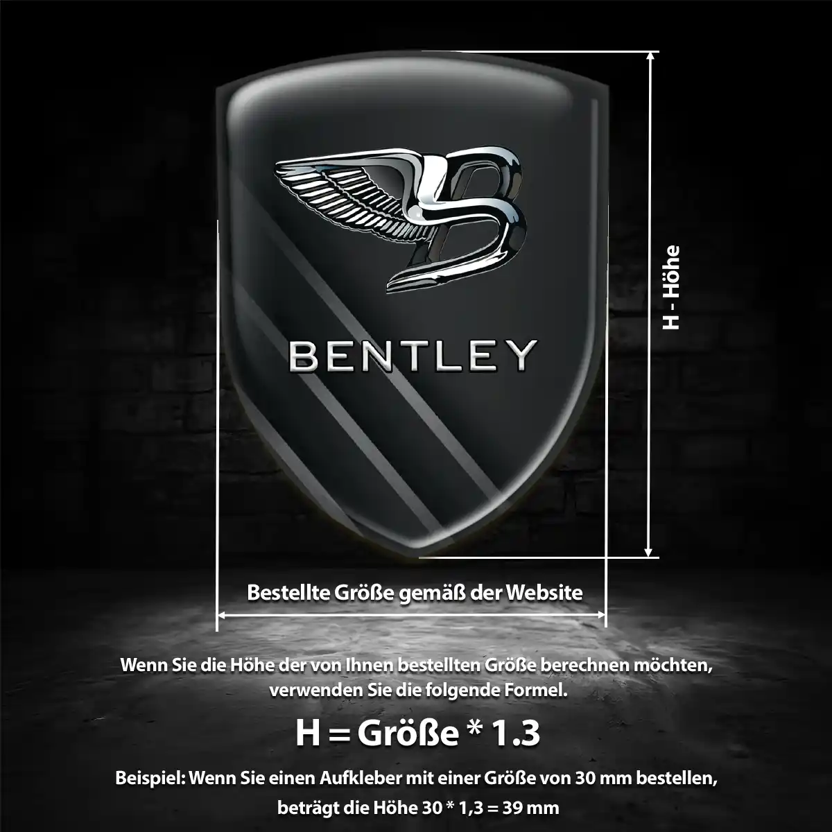 Bentley 3D Gel Aufkleber Emblem Auto Hohe Qualität