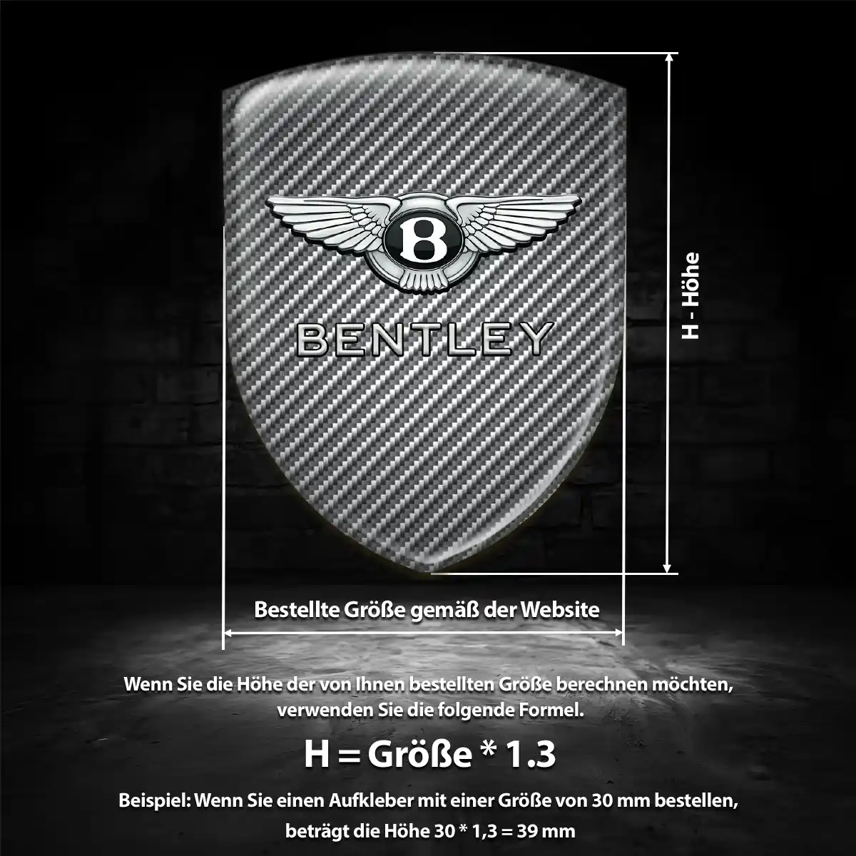 Bentley 3D Gel Aufkleber Emblem Auto Luxus-Edition