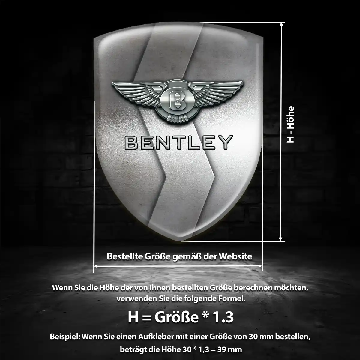Bentley 3D Gel Aufkleber Emblem Auto Premiumqualität