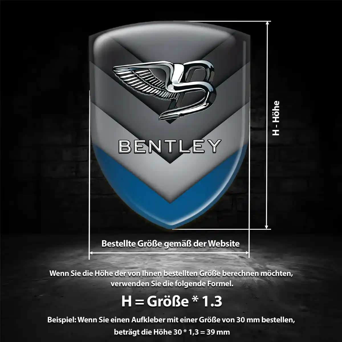 Bentley 3D Gel Aufkleber Emblem Auto Spitzenqualität
