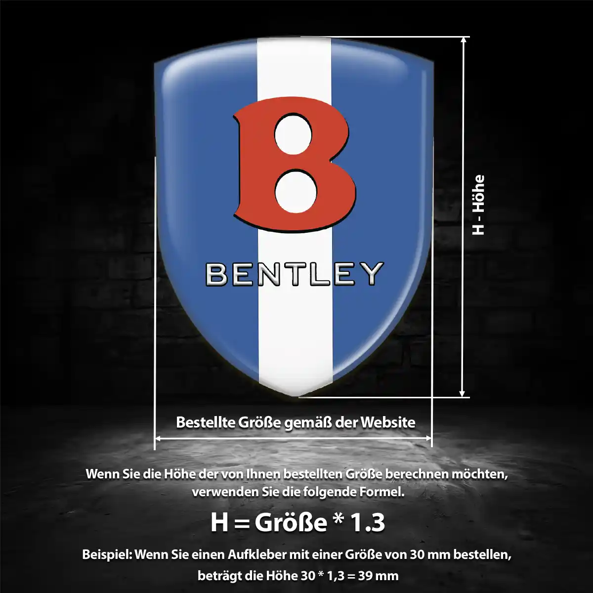 Bentley 3D Gel Aufkleber Emblem Auto Stilvolles Design