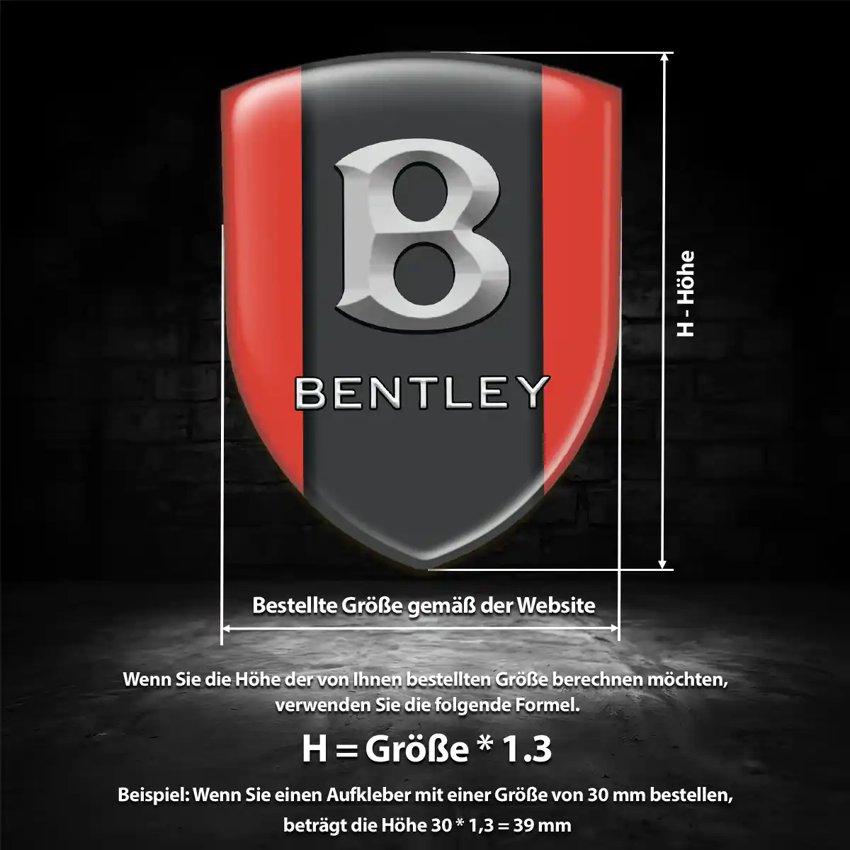 Bentley 3D Gel Aufkleber Emblem Auto Tuningfahrzeug