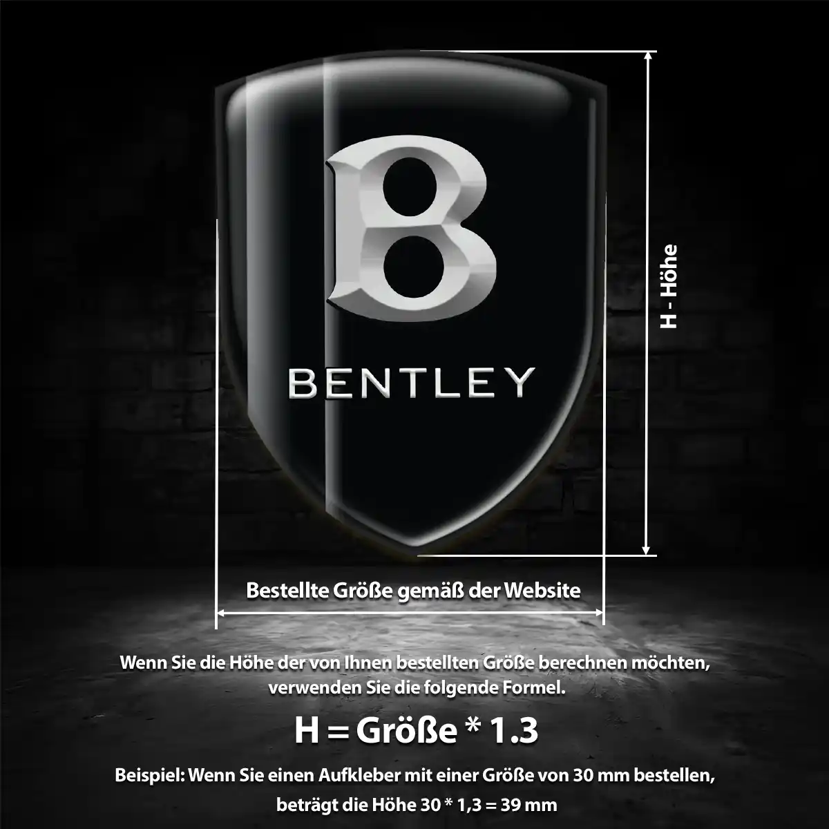 Bentley 3D Gel Aufkleber Embleme Anspruchsvolles Design
