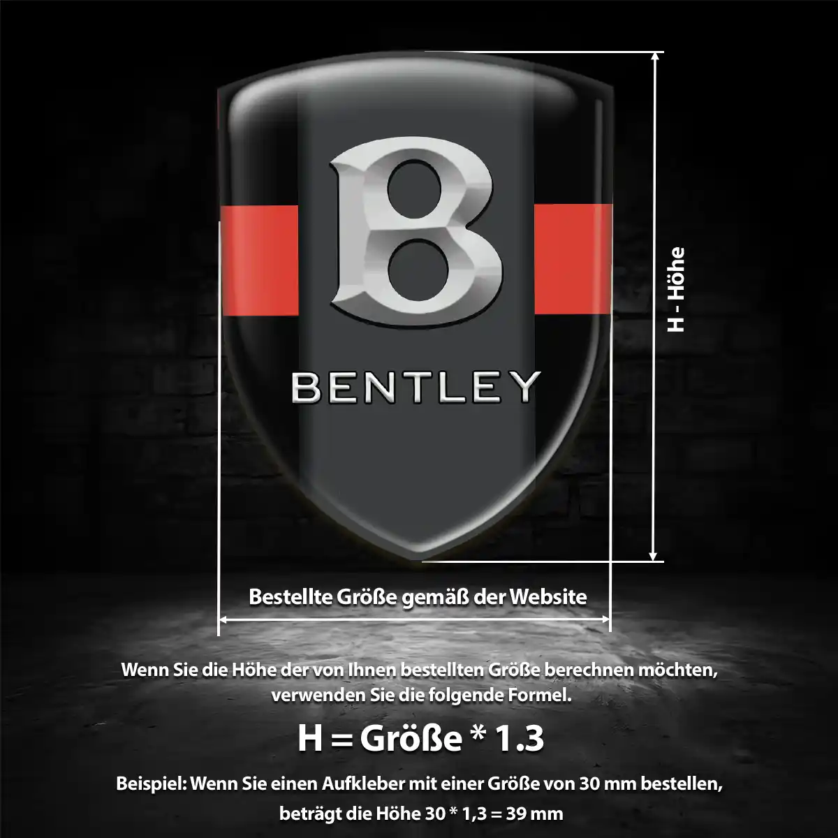 Bentley 3D Gel Aufkleber Embleme Auto Elegantes Design