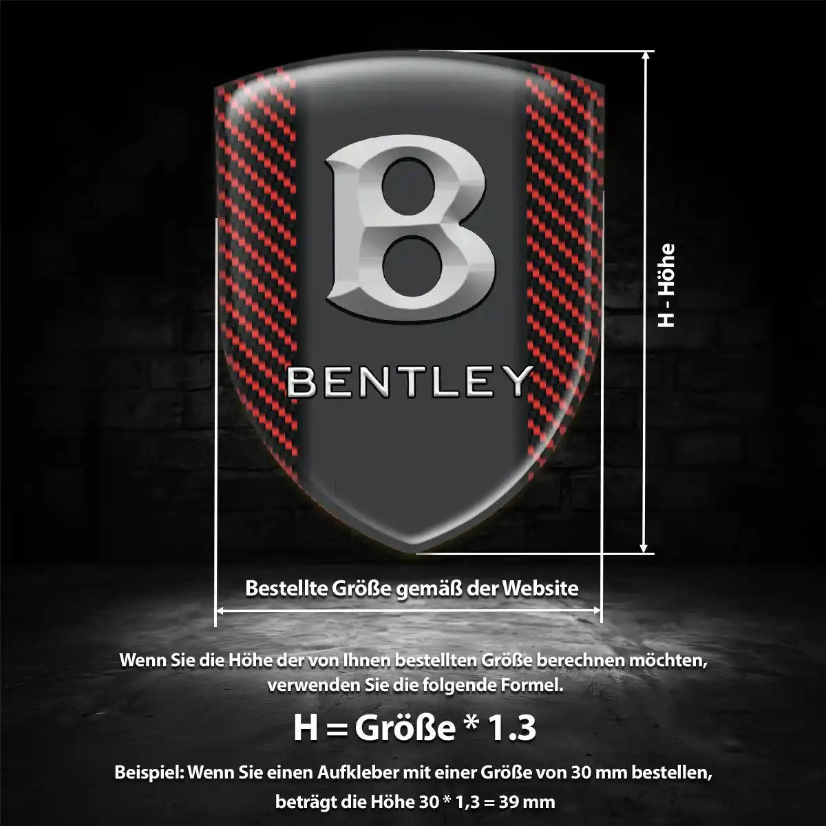 Bentley 3D Gel Aufkleber Embleme Auto Höchste Qualität