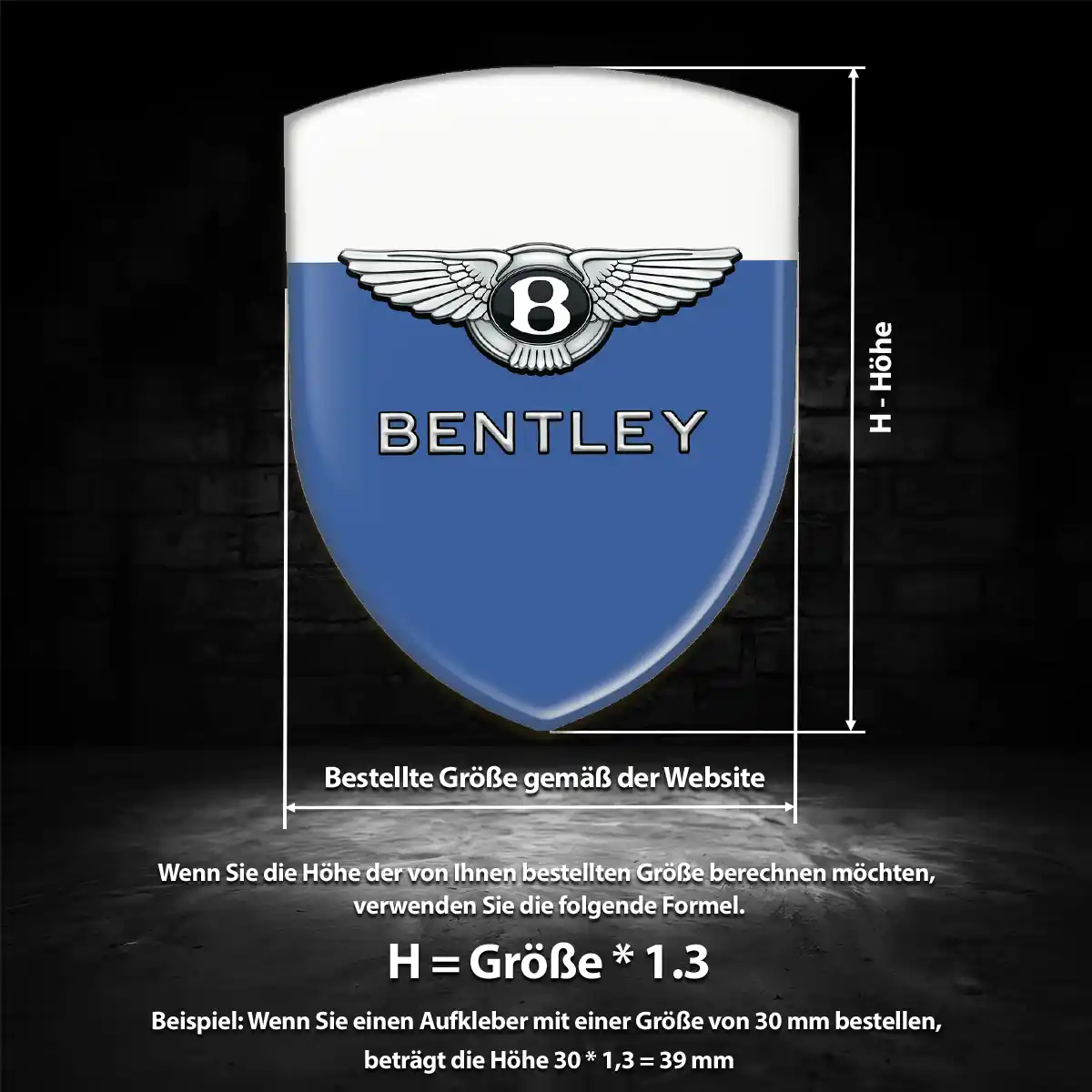 Bentley 3D Gel Aufkleber Embleme Auto Hochwertiges Harz