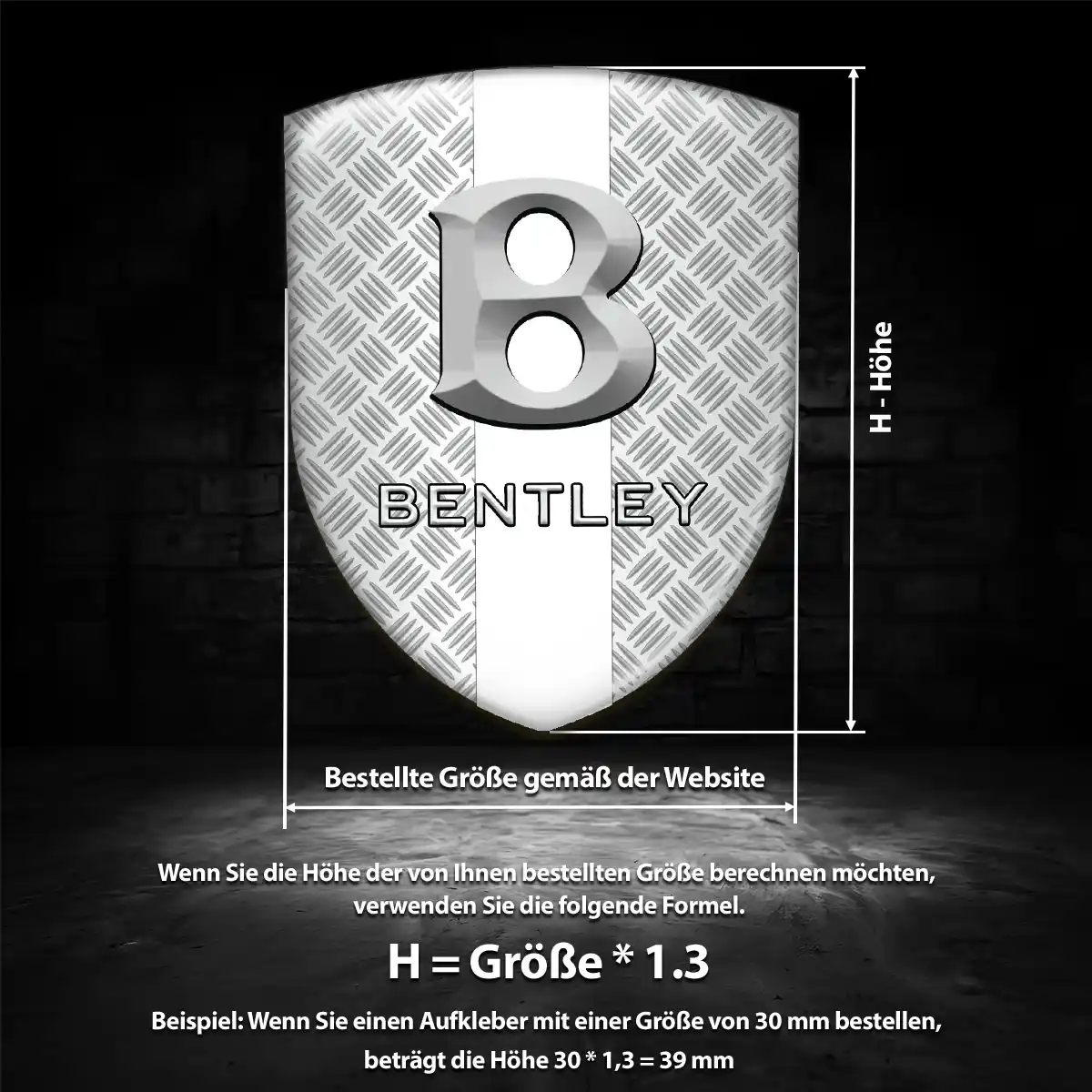 Bentley 3D Gel Aufkleber Embleme Auto Interieurdesign