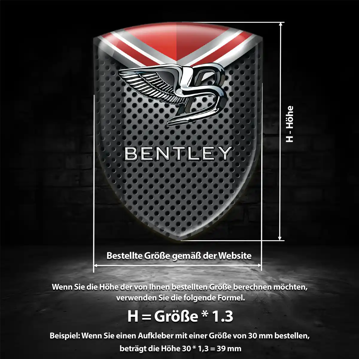 Bentley 3D Gel Aufkleber Embleme Auto Limitierte Auflage