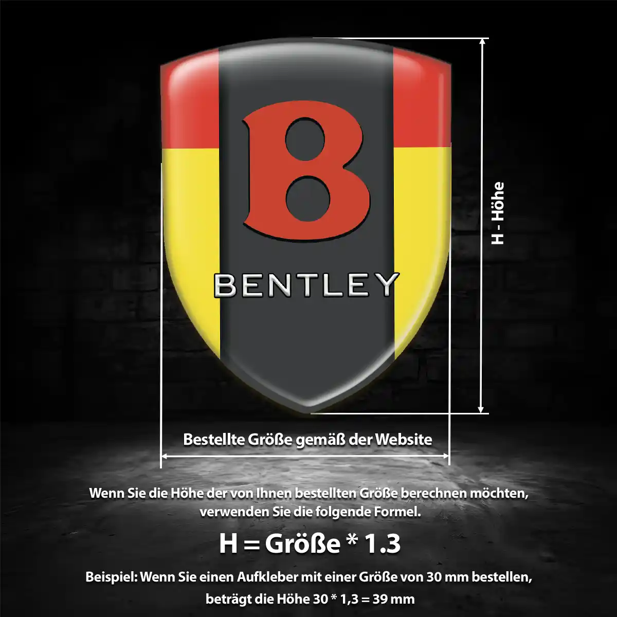 Bentley 3D Gel Aufkleber Embleme Auto Luxus-Edition