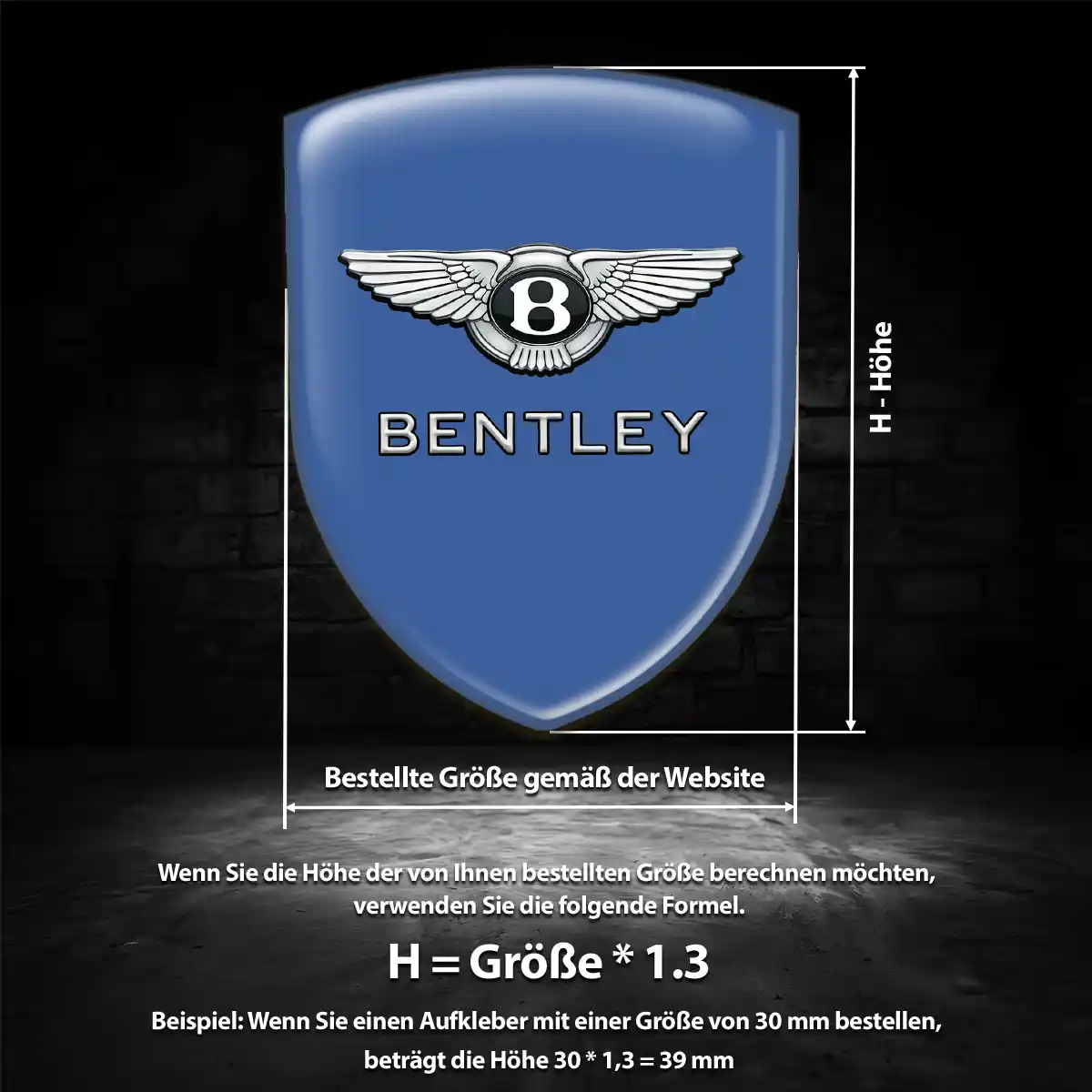 Bentley 3D Gel Aufkleber Embleme Auto Modernes Design