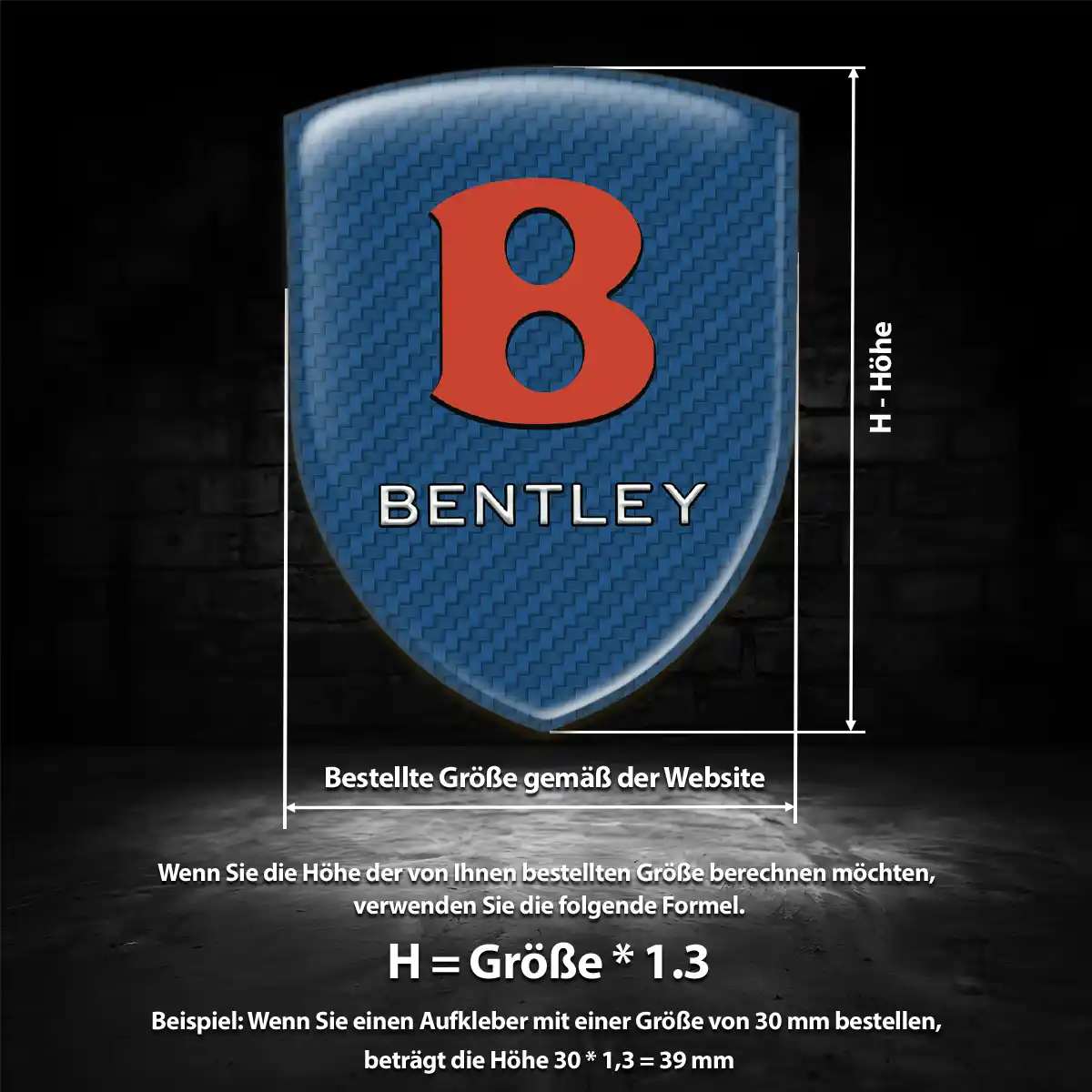Bentley 3D Gel Aufkleber Embleme Auto Premium-Edition