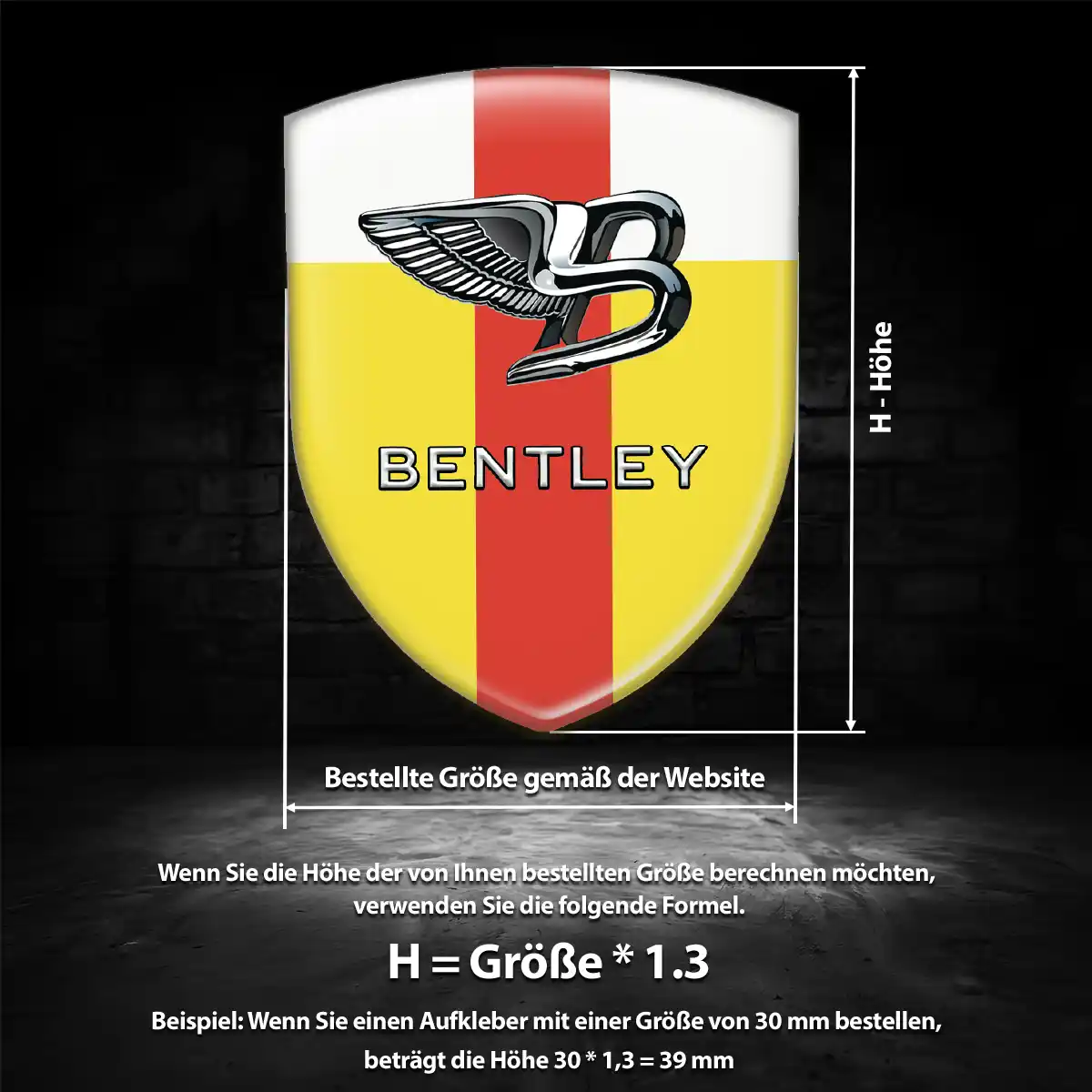 Bentley 3D Gel Aufkleber Embleme Auto Stilvolles Design