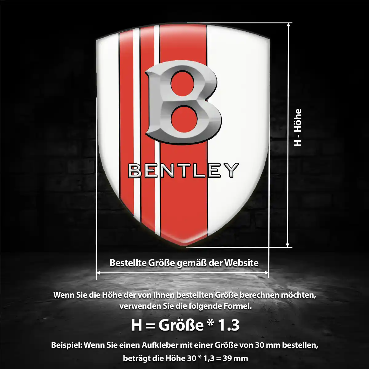 Bentley 3D Gel Aufkleber Embleme Auto Tuningfahrzeug