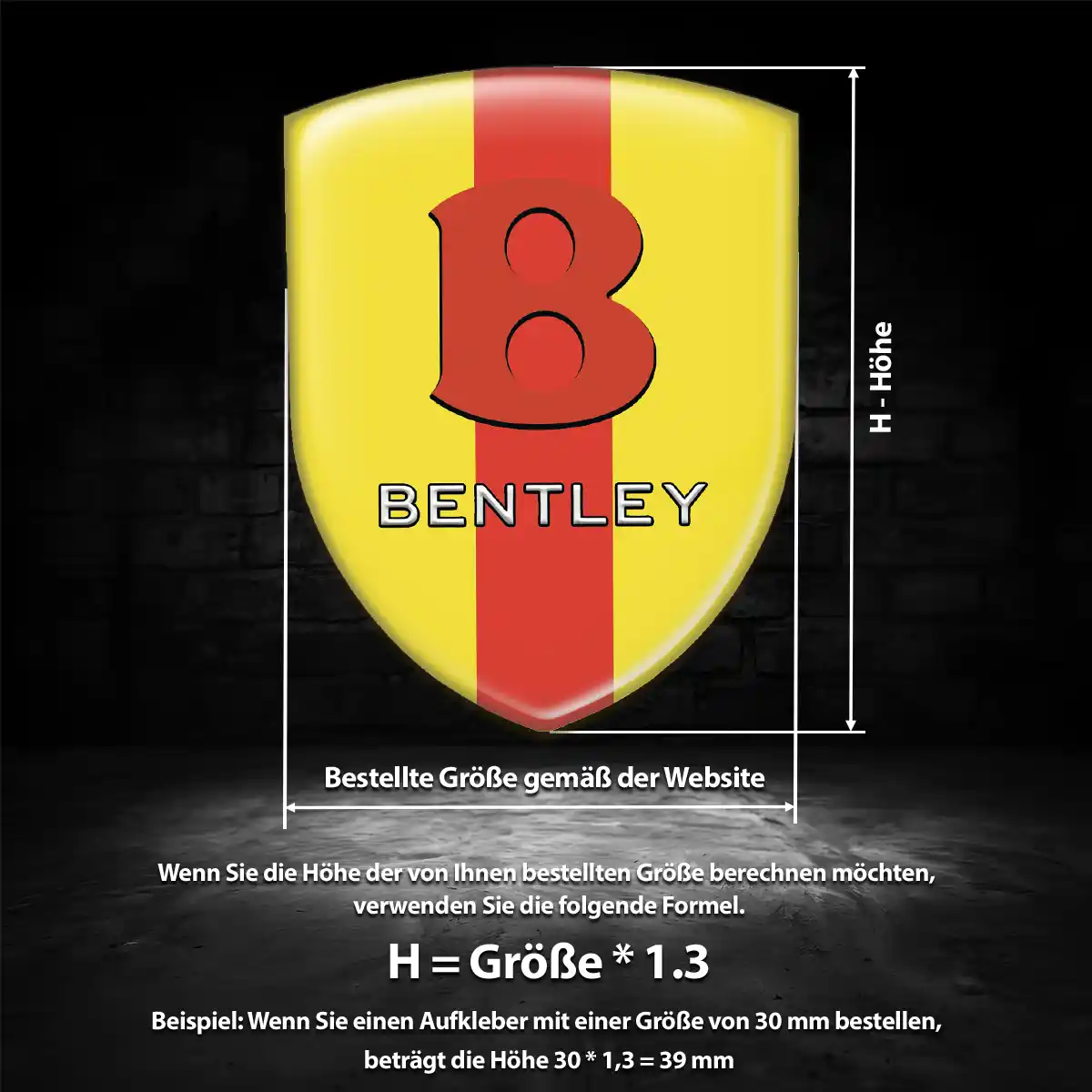 Bentley 3D Gel Aufkleber Embleme Überzeugende Qualität