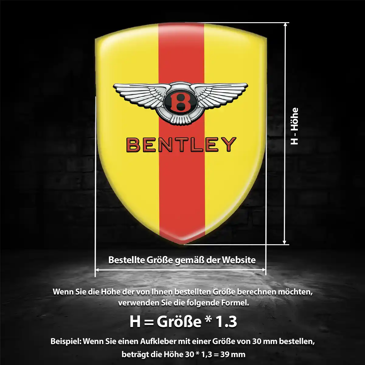 Bentley 3D Gel Aufkleber Embleme Höchste Qualität