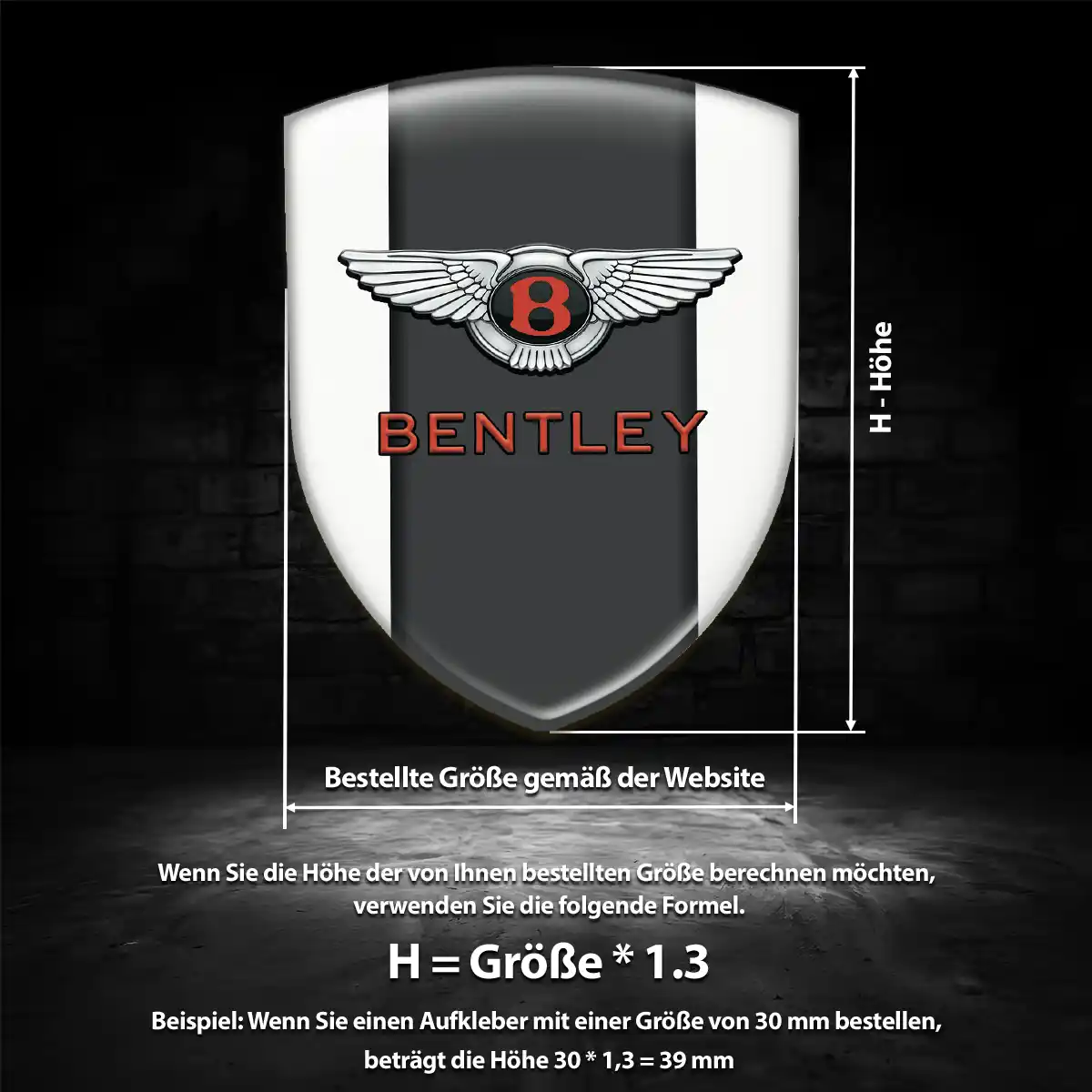 Bentley 3D Gel Aufkleber Embleme Premium-Edition