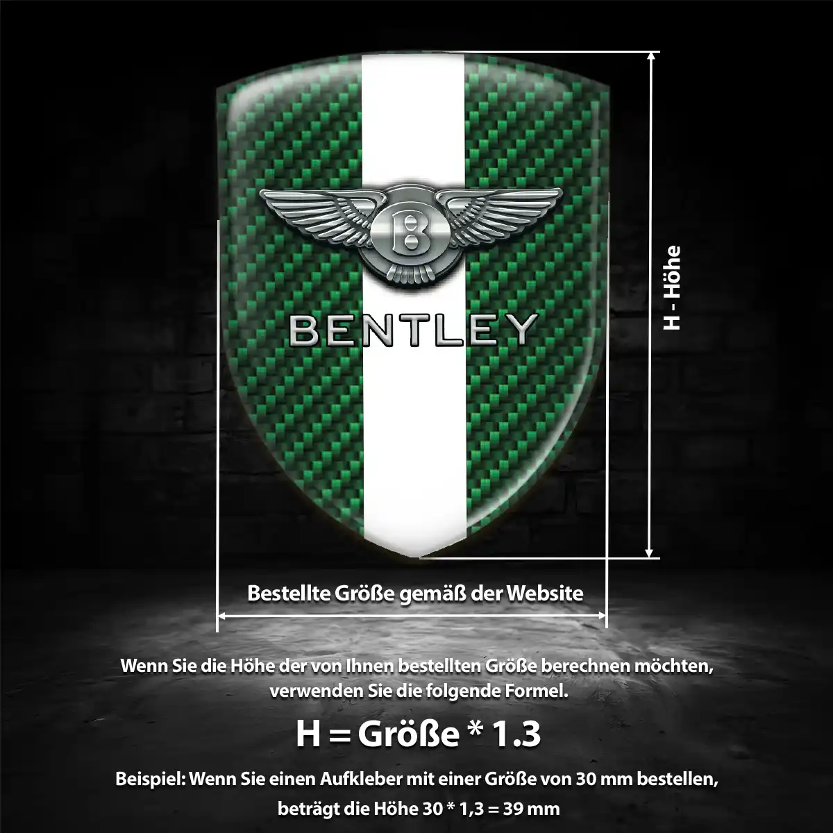Bentley 3D Gel Aufkleber Hohe Qualität