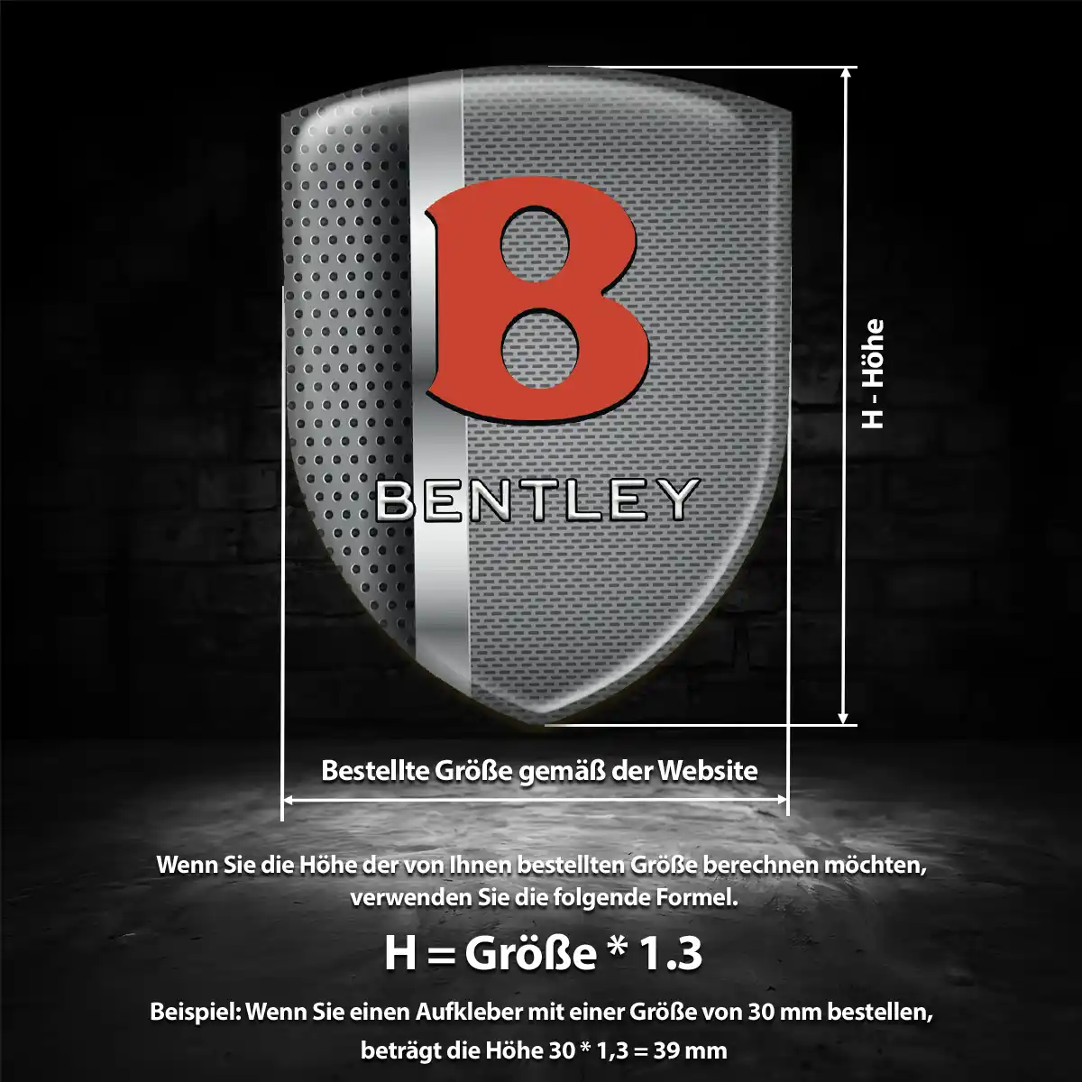Bentley 3D Gel Aufkleber Silikon Auto Hohe Qualität