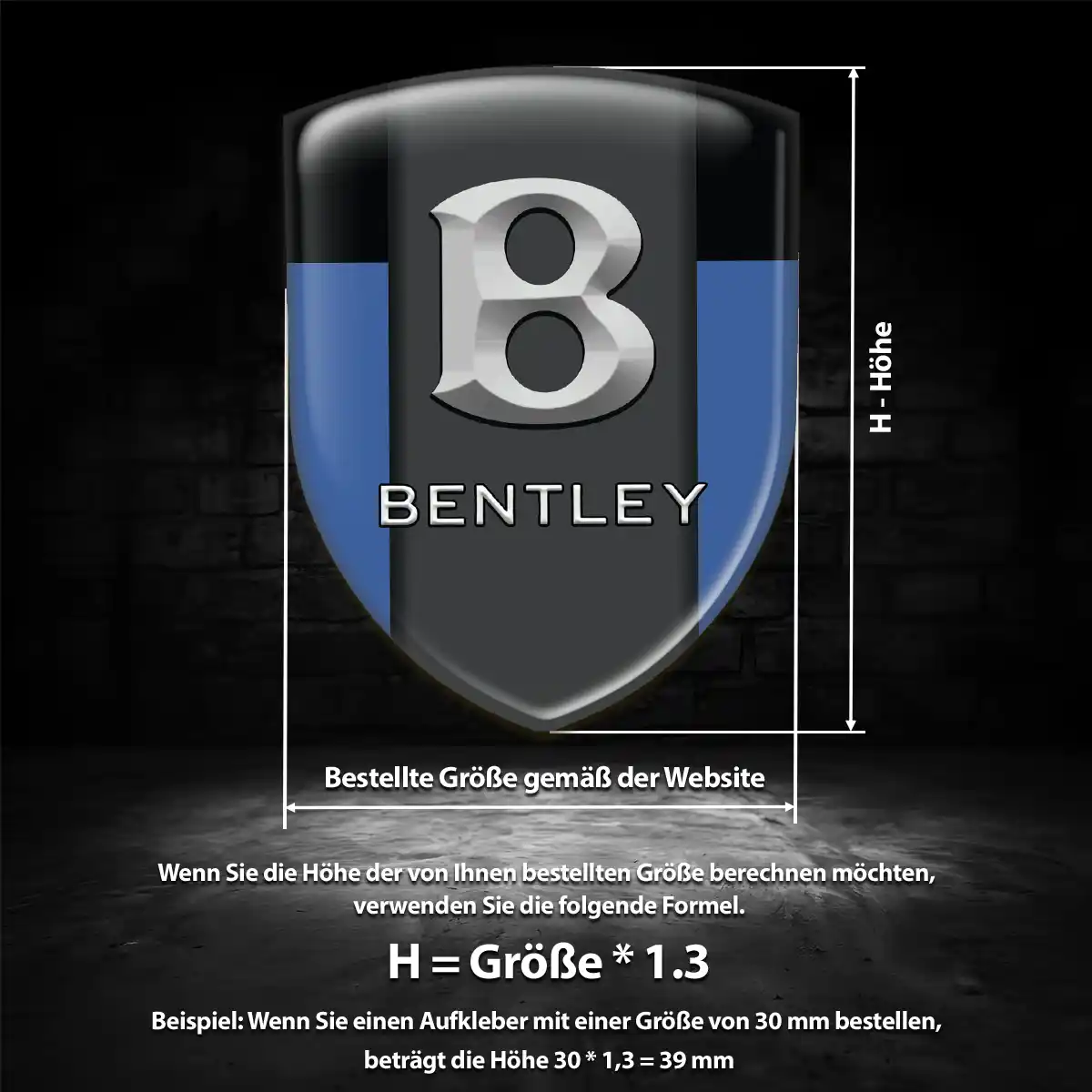Bentley 3D Gel Aufkleber Silikon Auto Spitzenqualität