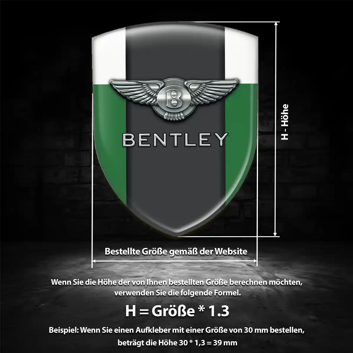 Bentley 3D Gel Aufkleber Silikon Überzeugende Qualität