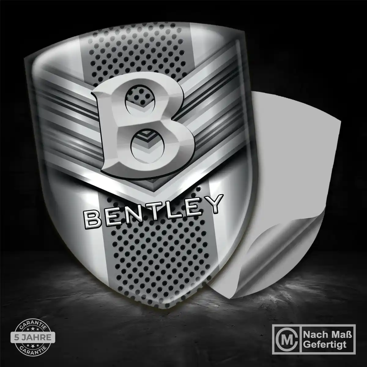 Bentley 3D Gel Aufkleber Silikon Edles Design