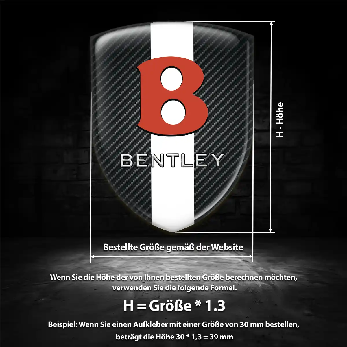 Bentley 3D Gel Aufkleber Silikon Spitzenqualität